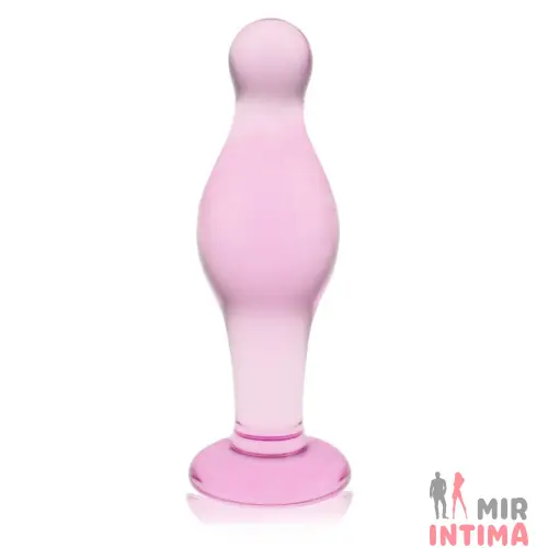 Стеклянная анальная пробка Glass Romance Pink 11,3х3,7 см Стеклянная анальная пробка Glass Romance Pink 11,3х3,7 см
