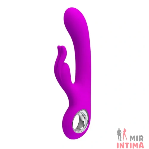 MIBI-014480-Гелевый-и-силиконовый-женский-вибратор Гелевый-и-силиконовый-женский-вибратор-Вибромассажер с клиторальным отростком «Hot Rabbit»