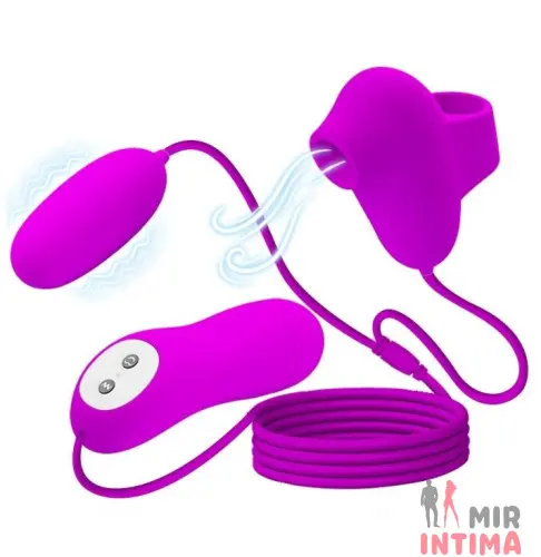 Вакуумный стимулятор с виброяйцом SUCTION & VIBRO-BULLETS Вакуумный стимулятор с виброяйцом SUCTION & VIBRO-BULLETS